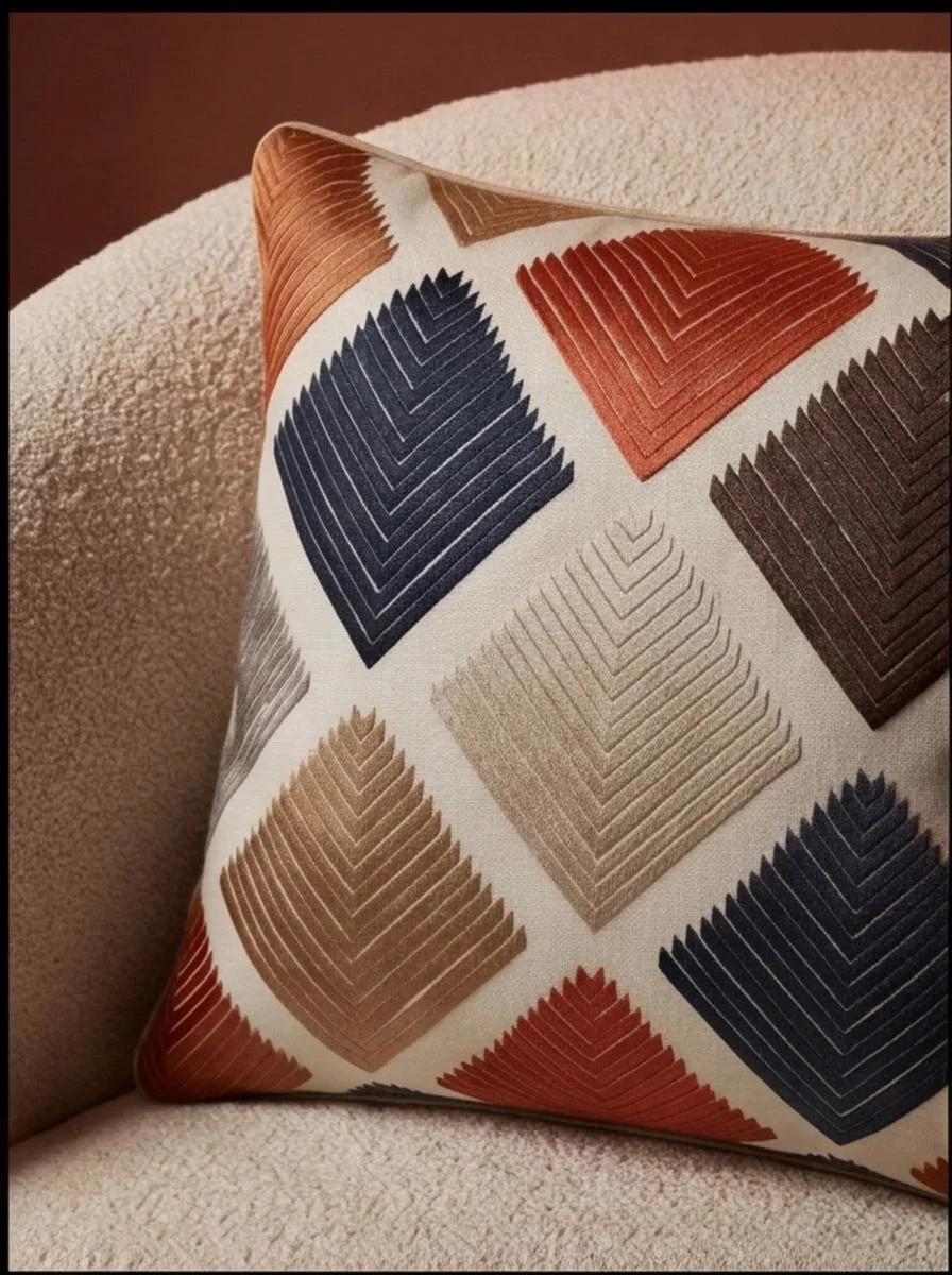 Pagoda cushion styled