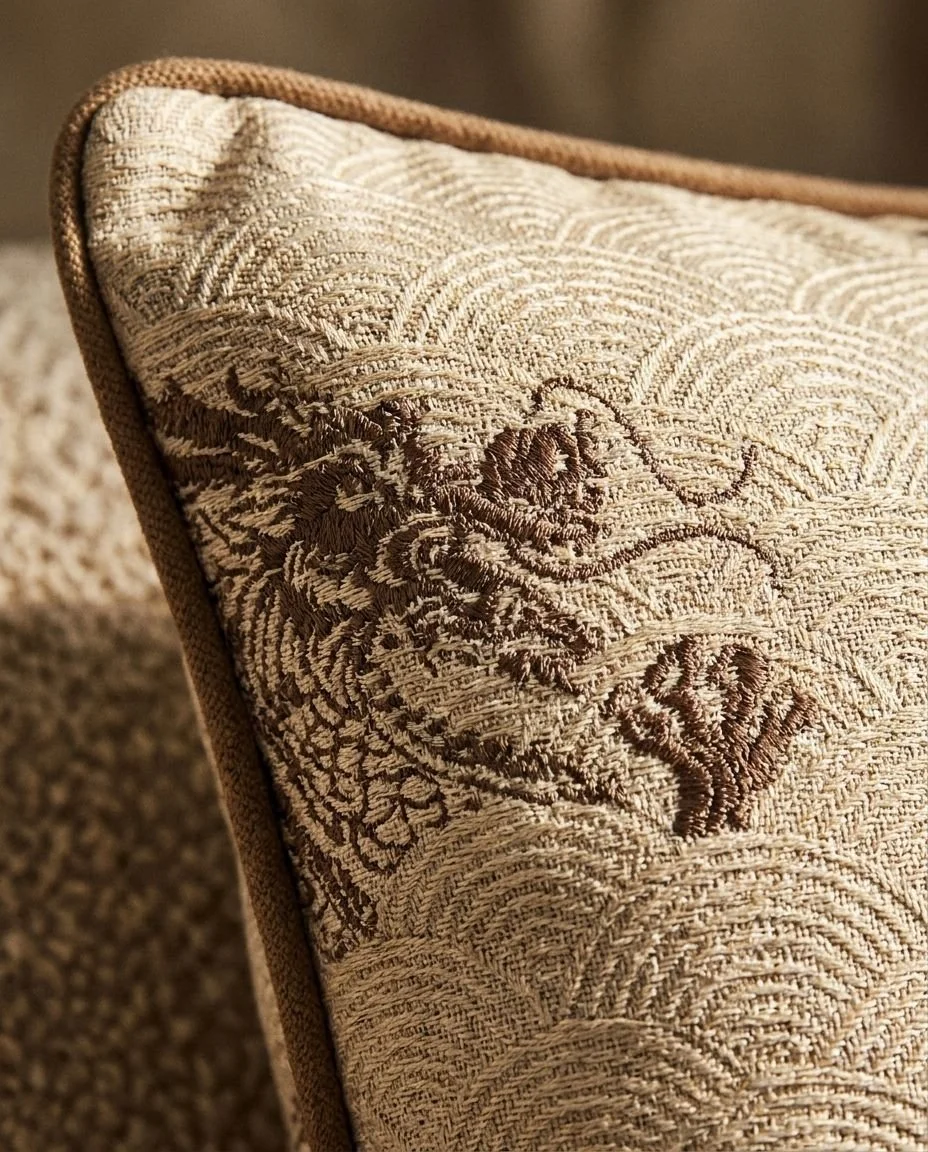 Kinryū cushion — Golden Dragon styled