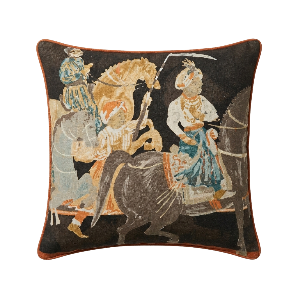 Jaipur cushion — The Procession front