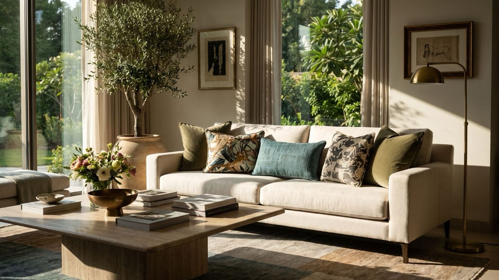 Camélia cushion — Grey styled