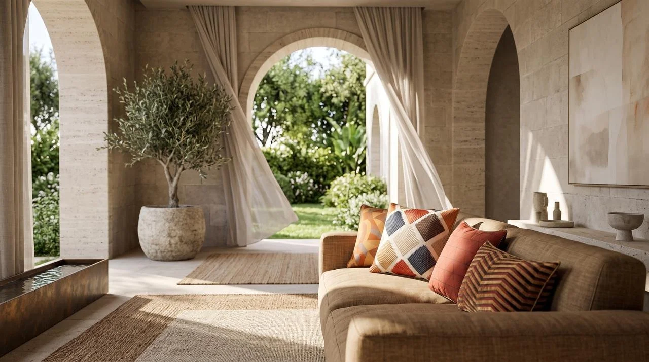 Pagoda cushion in interior