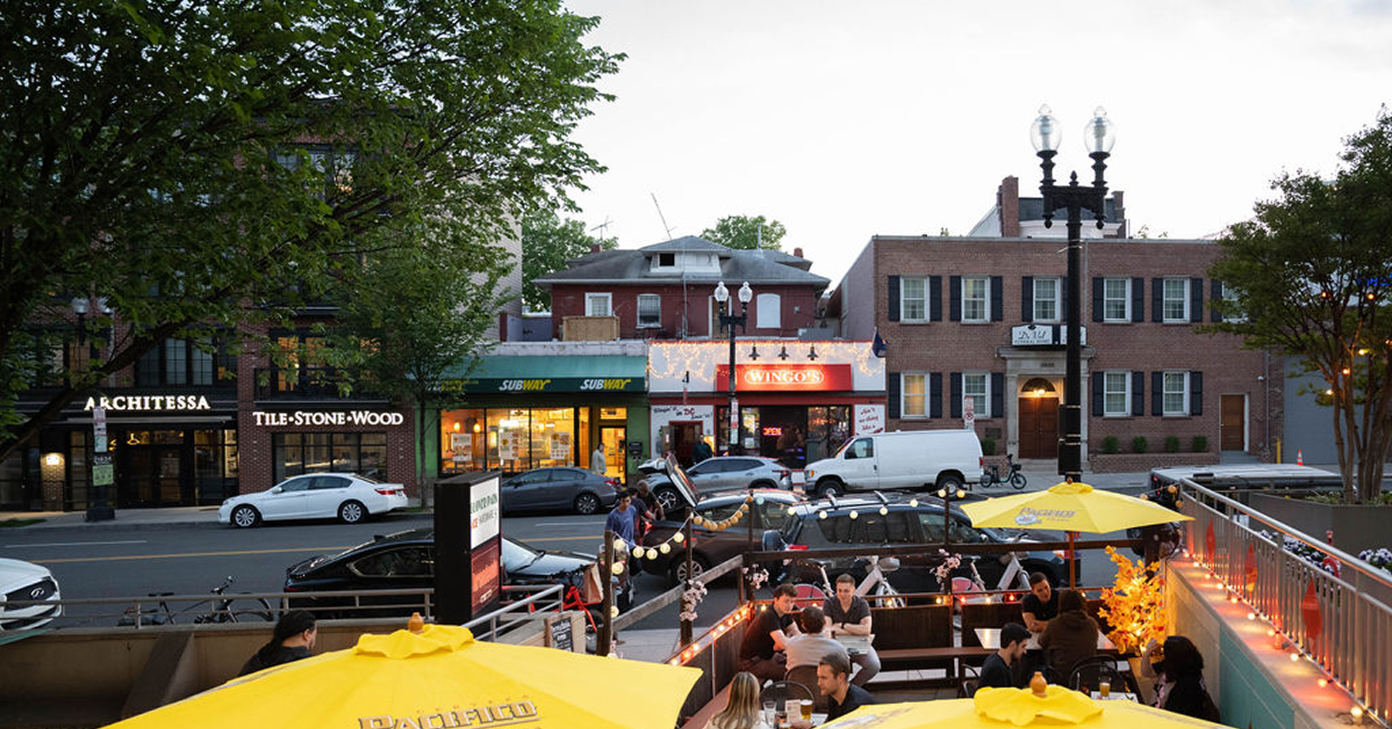 Glover Park Main Street storefronts