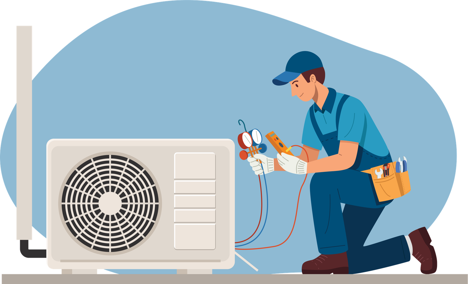 Fix My Air DFW technician on a Hurst job