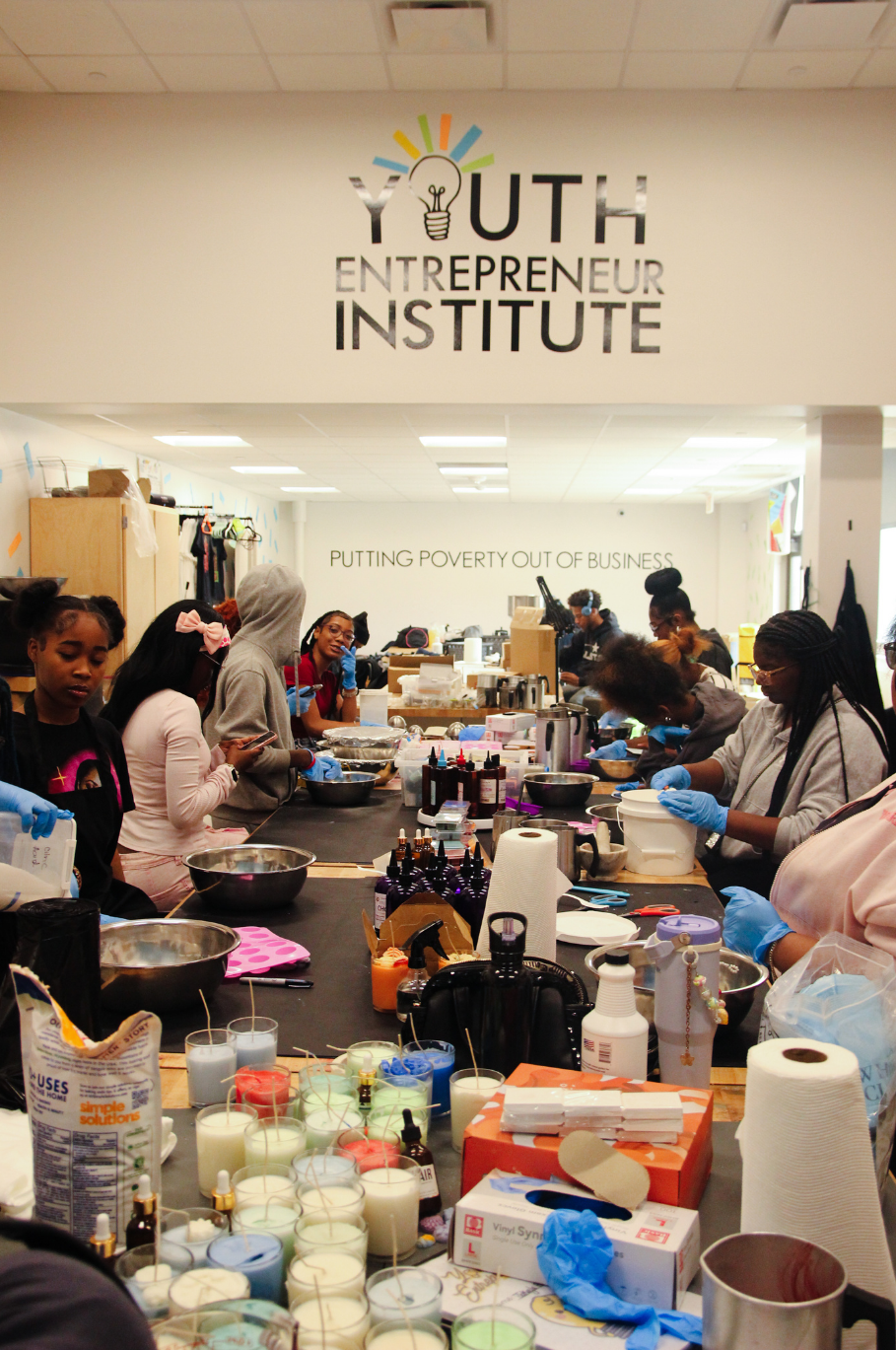 YEI MBSYEP youth participating in entrepreneurship and hands-on learning