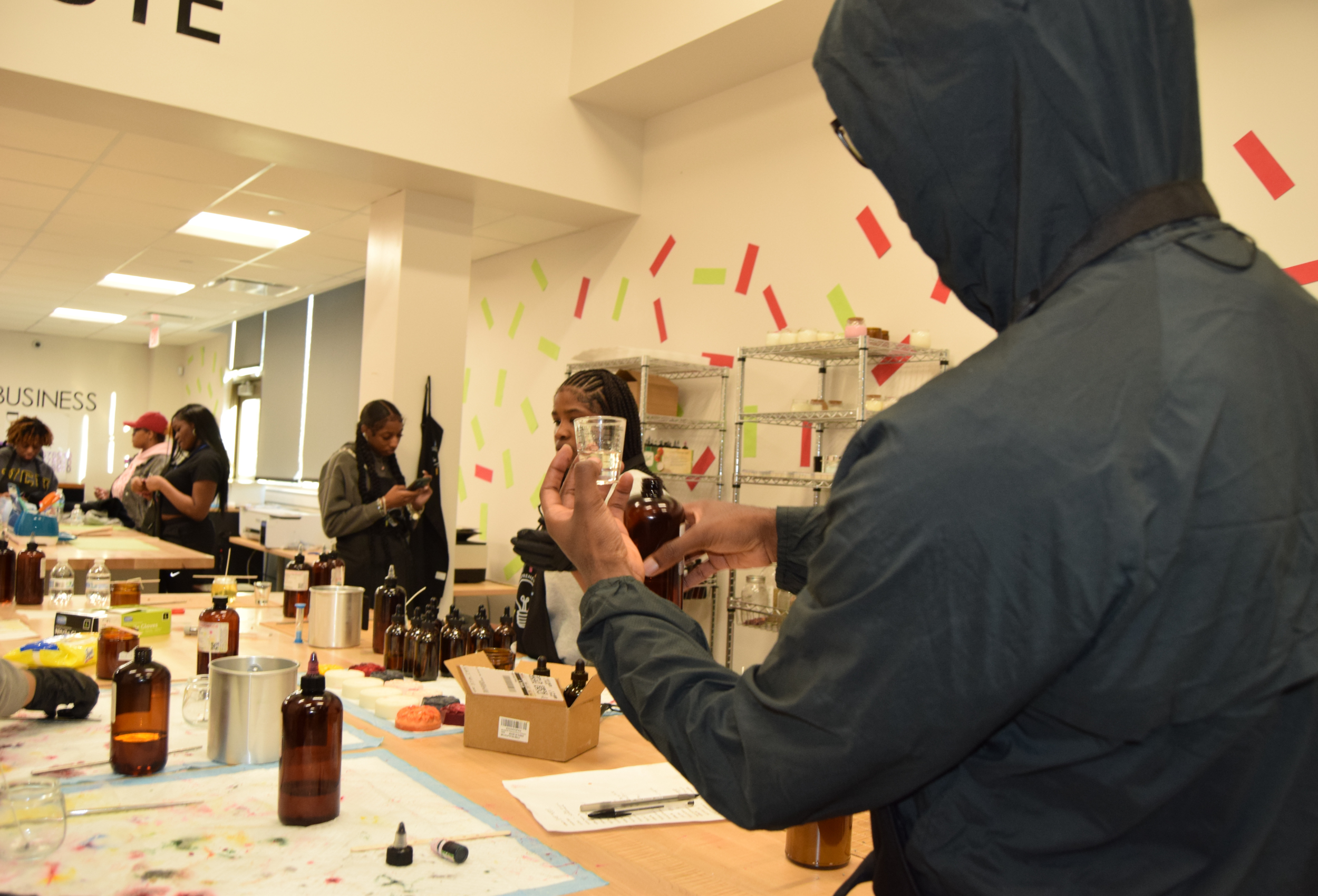 Youth creating beauty products in BizBeauty
