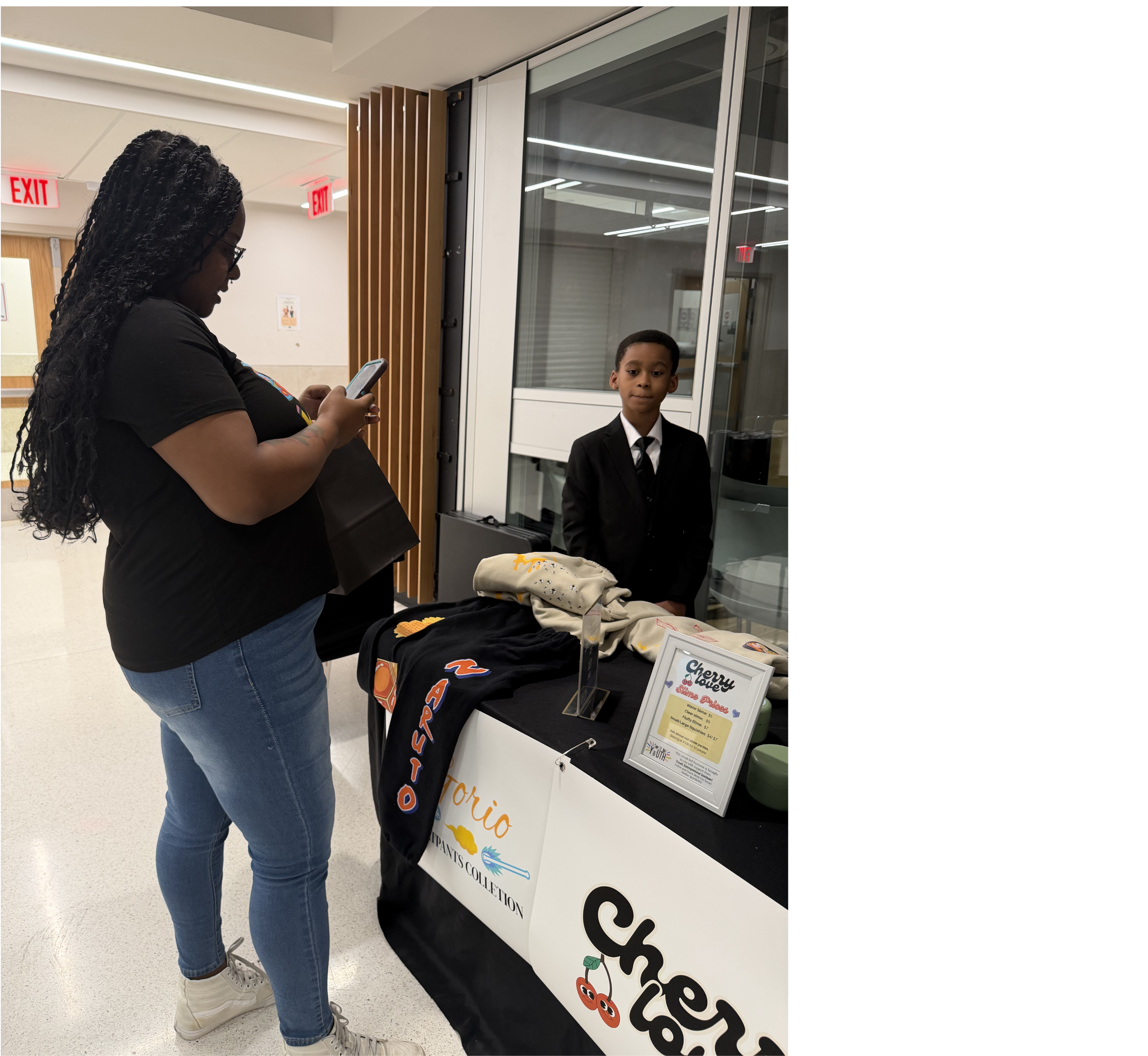 Students designing custom T-shirts in BizTee