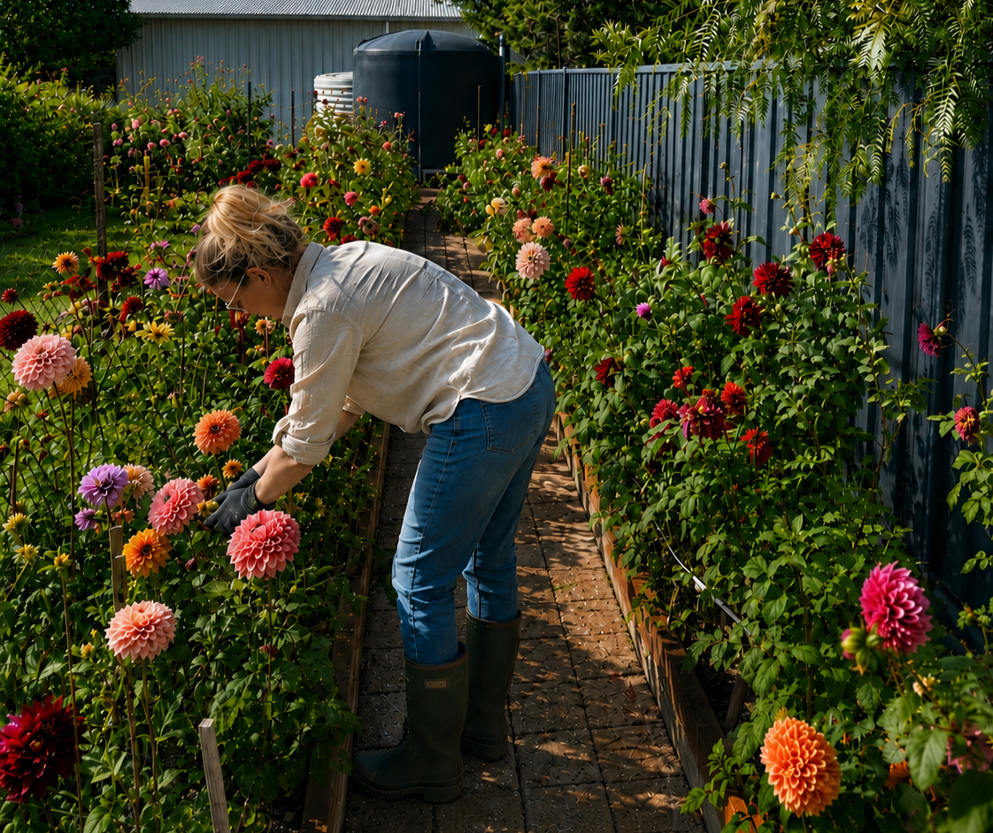 Seedlings being planted