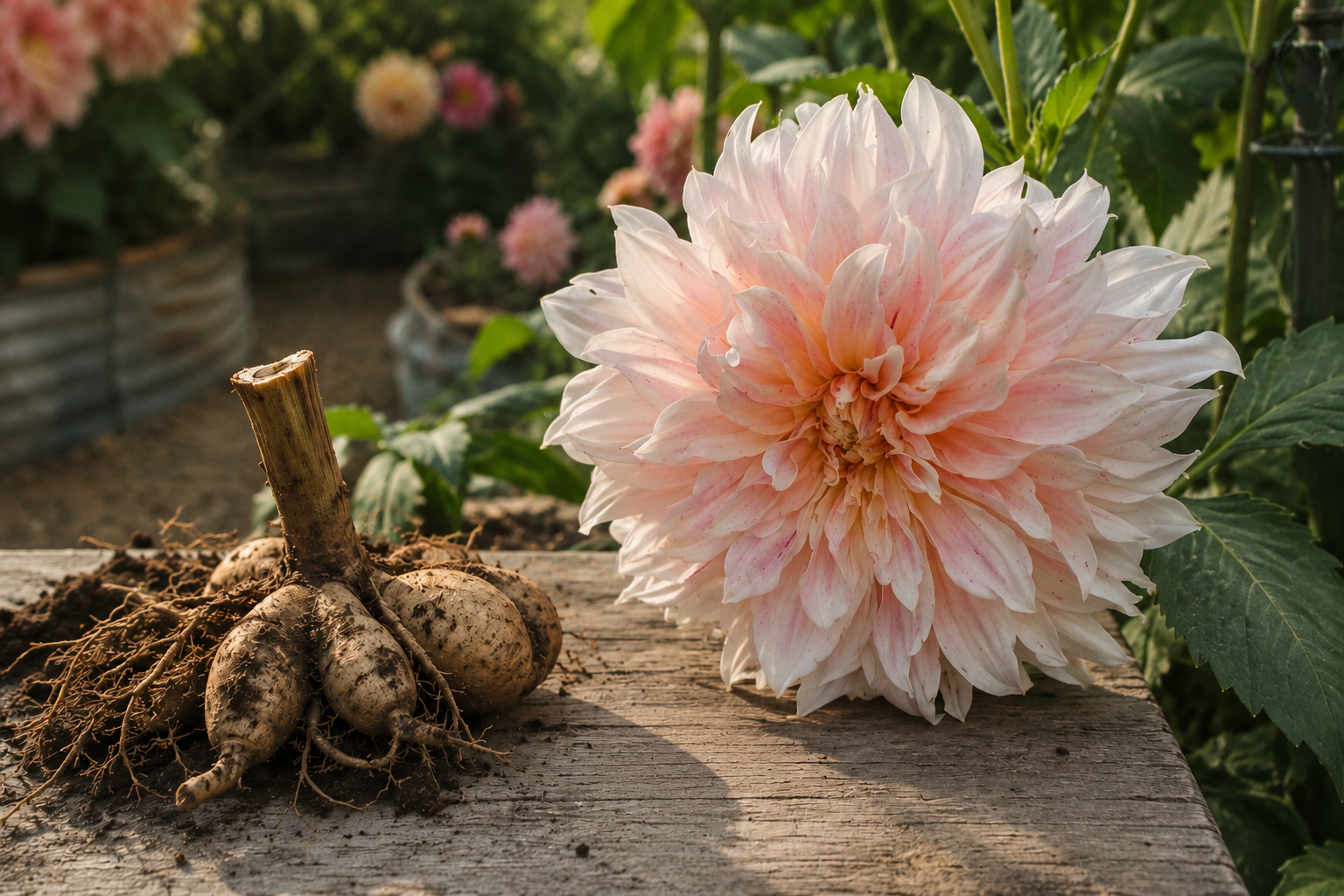 Dahlia botanical illustration