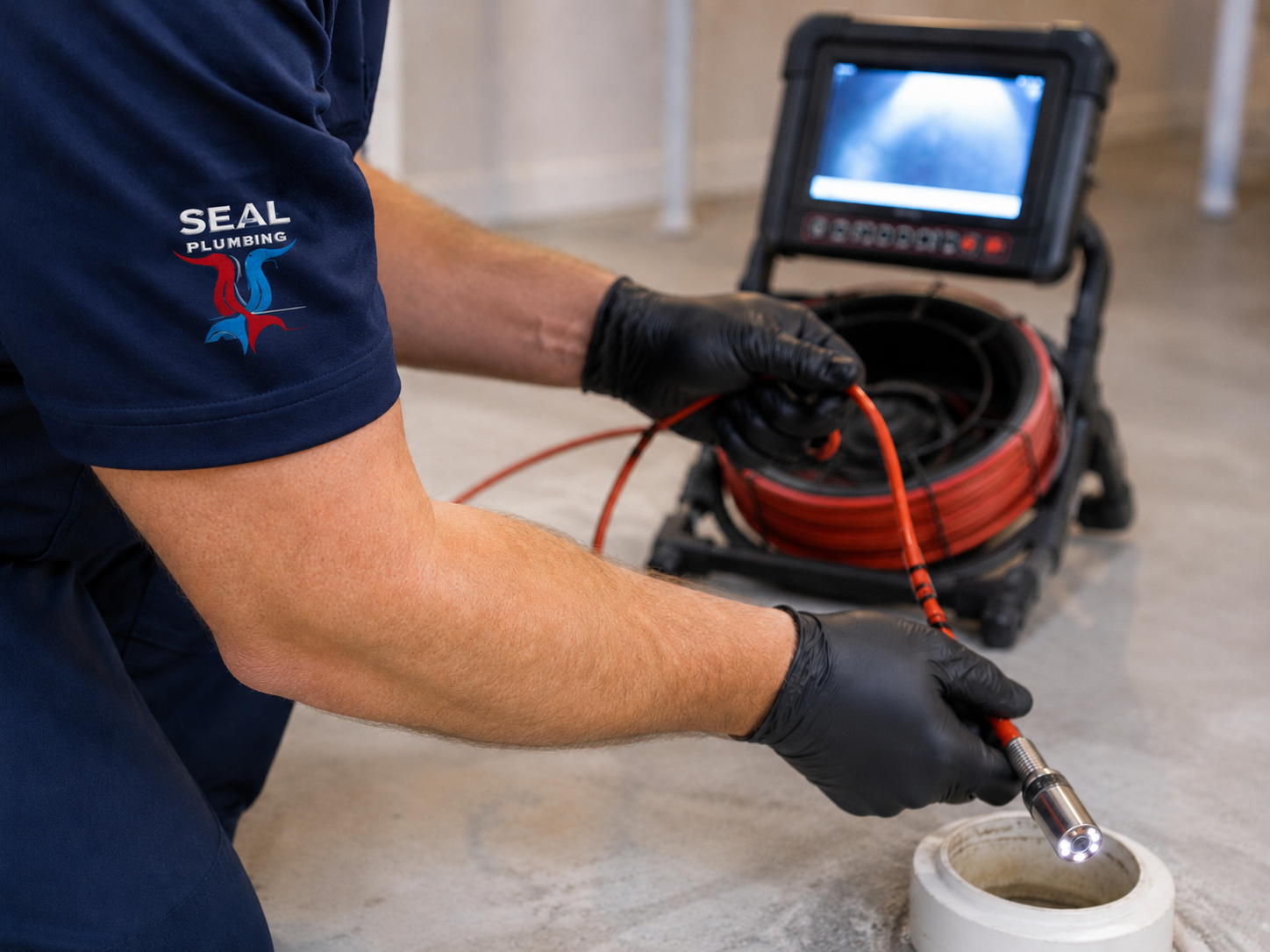 Seal Plumbing drain camera inspection