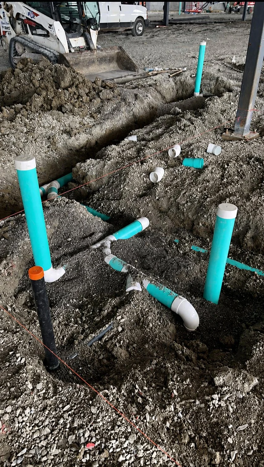 Seal Plumbing commercial supply and drain piping runs