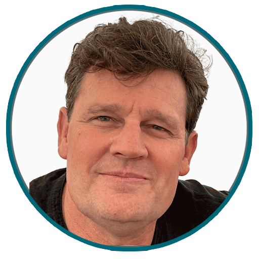 Headshot of Ben Roberts, Co-Founder and CEO at Codon Learning, with a white background and torquise outline