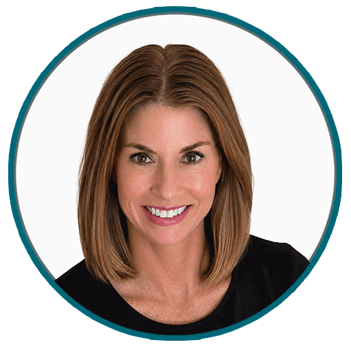 Headshot of Jen Biswell, Senior Outreach Specialist at Codon Learning, with a white background and torquise outline