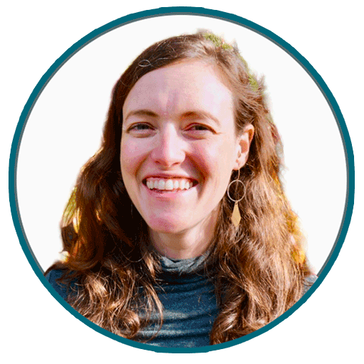 Headshot of Katie Sieverman, PHD, Director of Content at Codon Learning, with a white background and torquise outline