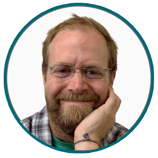 Headshot of Vance Allen, Co-Founder and Chief Technology Officer at Codon Learning, with a white background and torquise outline