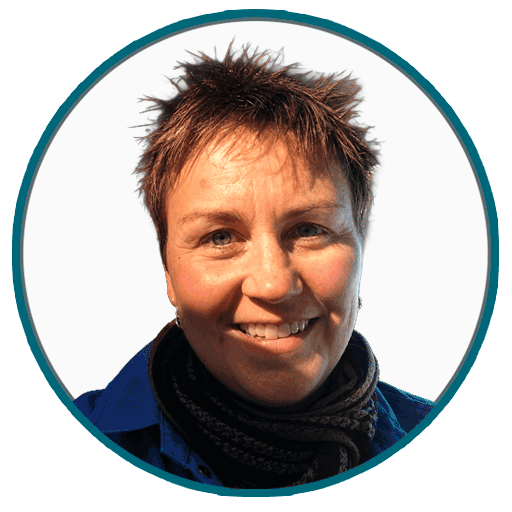 Headshot of Stephanie Kuhns, Lead Content Developer at Codon Learning, with a white background and torquise outline
