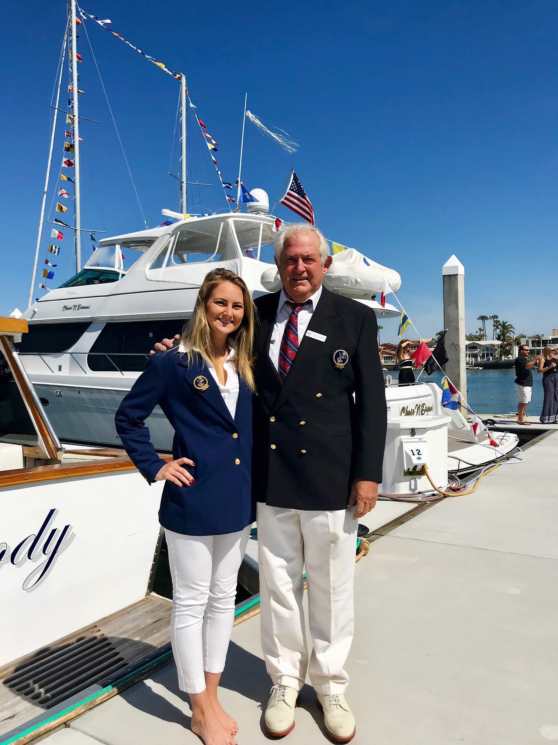 Emma Cornwell at a yacht club marina