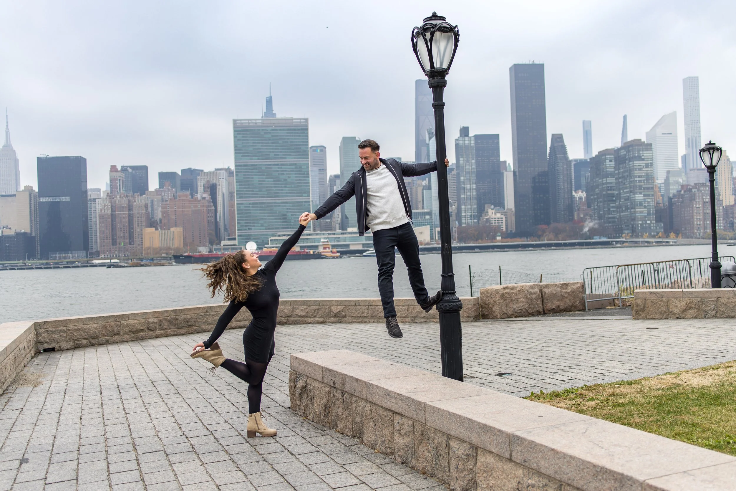 Allison and Anthony overlooking the New York City skyline