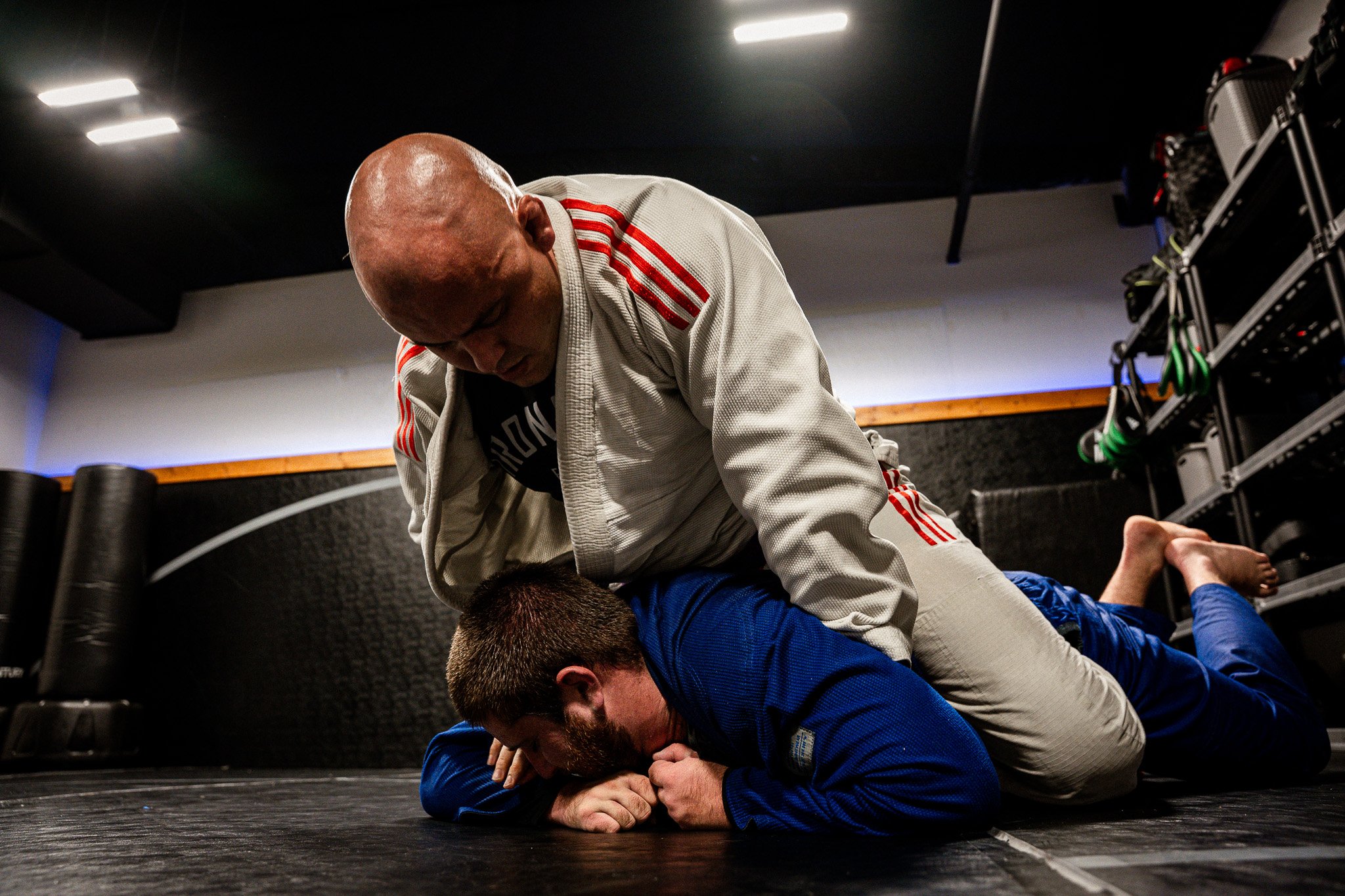 Mount and choke in Brazilian Jiu Jitsu at The Dojang Trussville