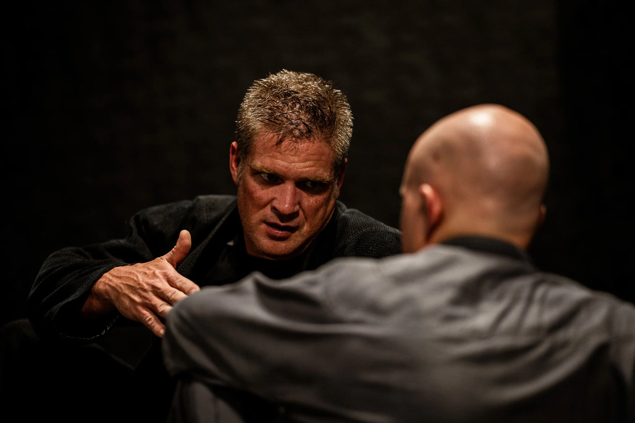 Focused during Brazilian Jiu Jitsu training at The Dojang Trussville