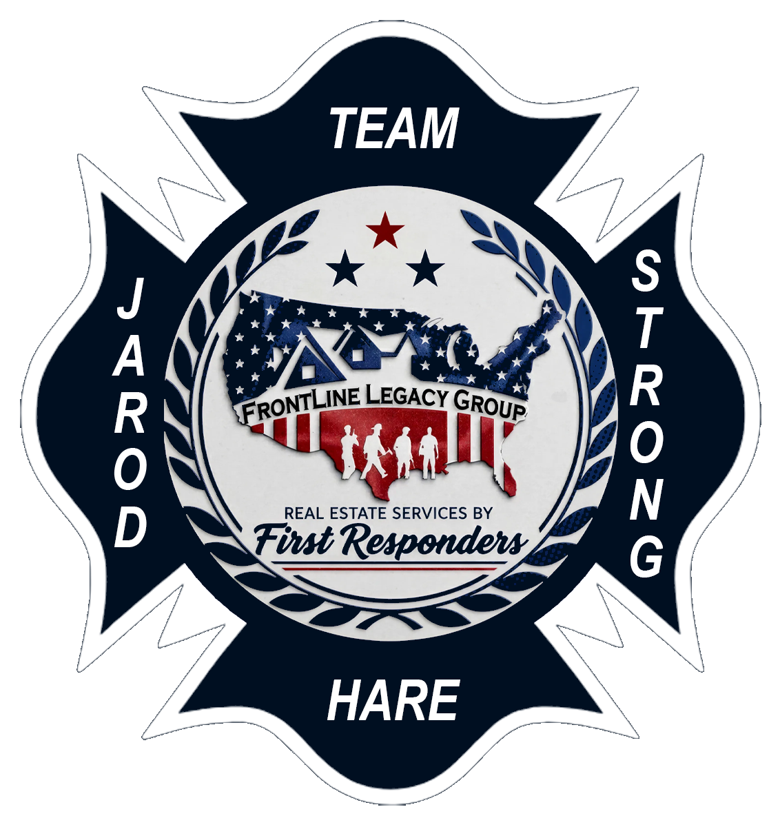 Front of the Hare Strong Support Crew shirt