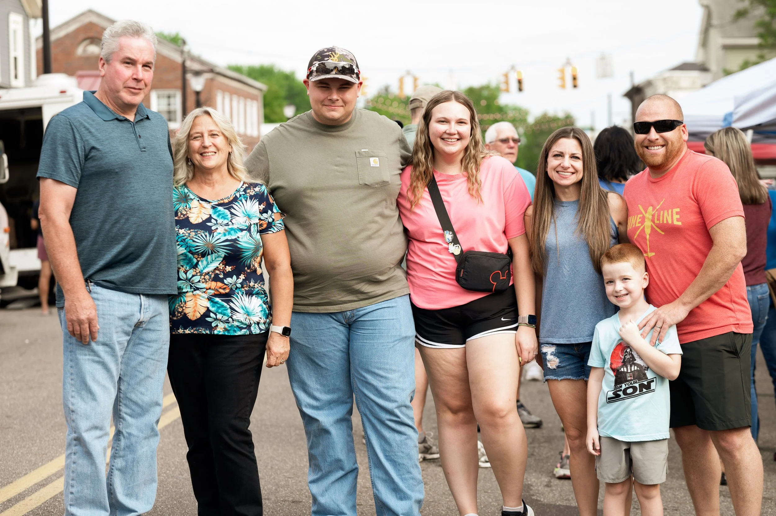 Neighbors and families attending the Hare Strong benefit