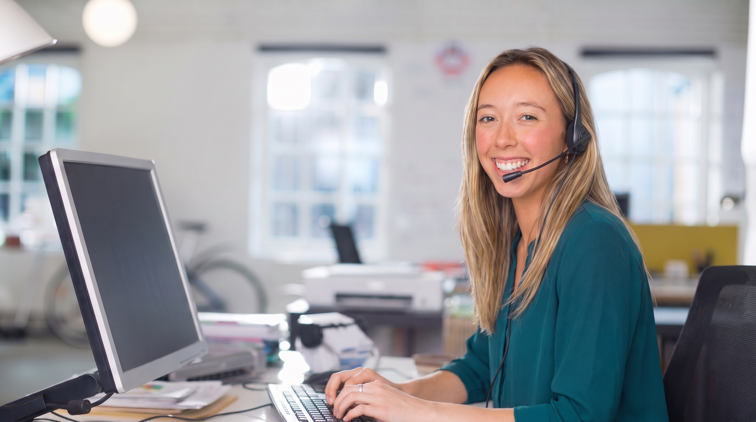 An Encora Patient Advocate on a call
