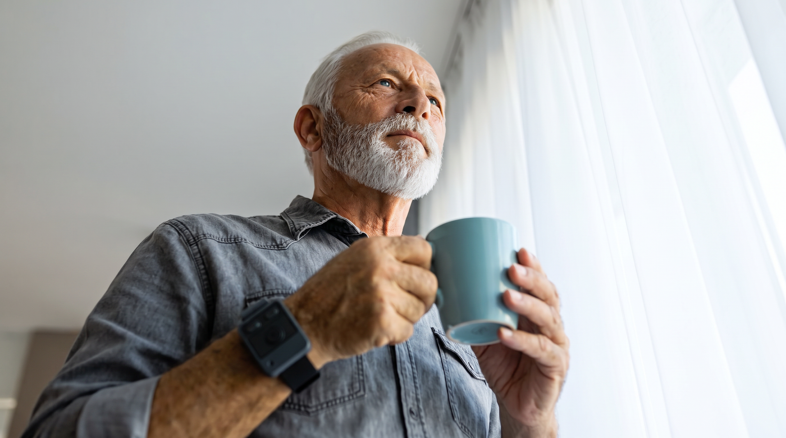 A Veteran at home wearing Encora X1
