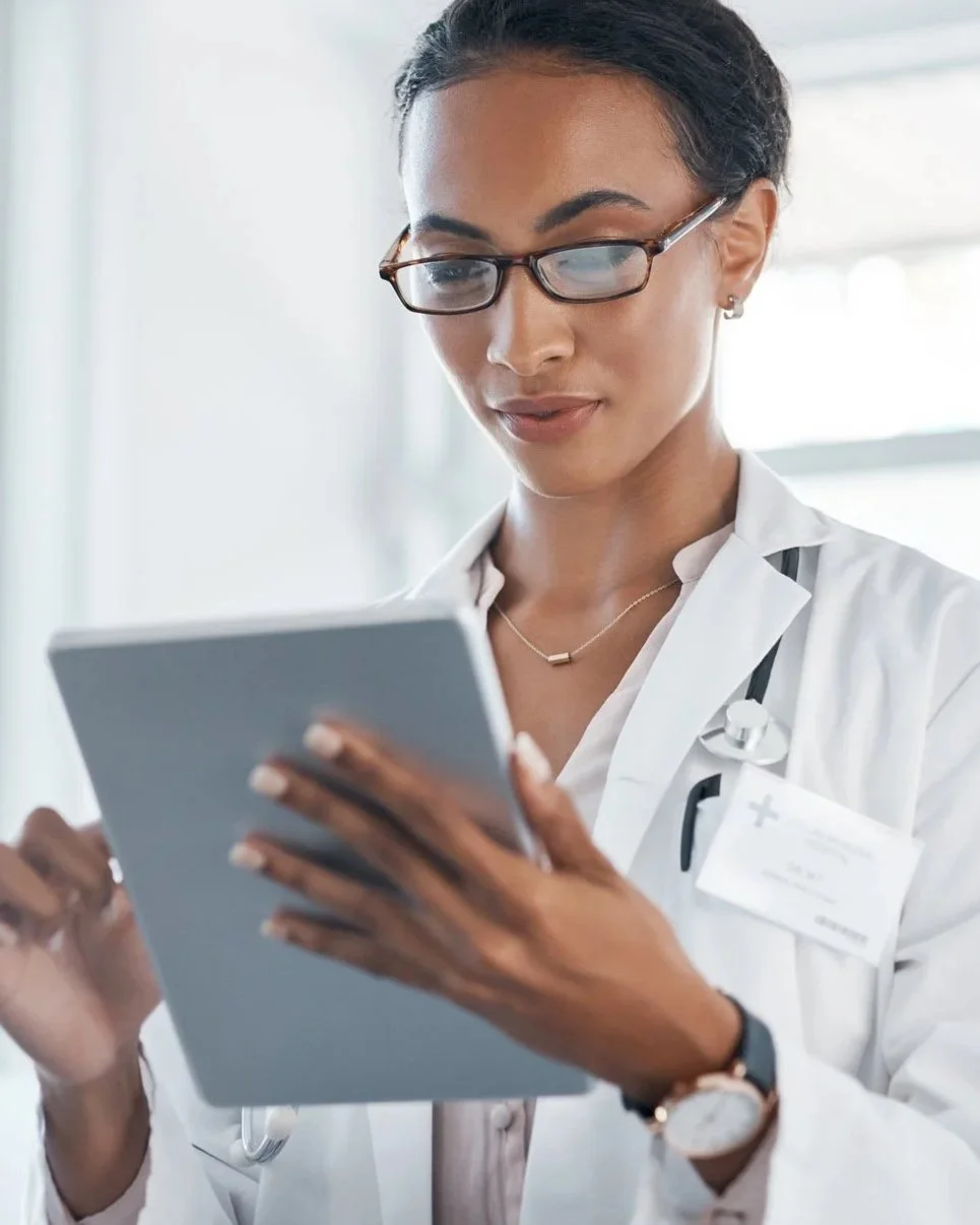 A VA provider placing an order on a tablet