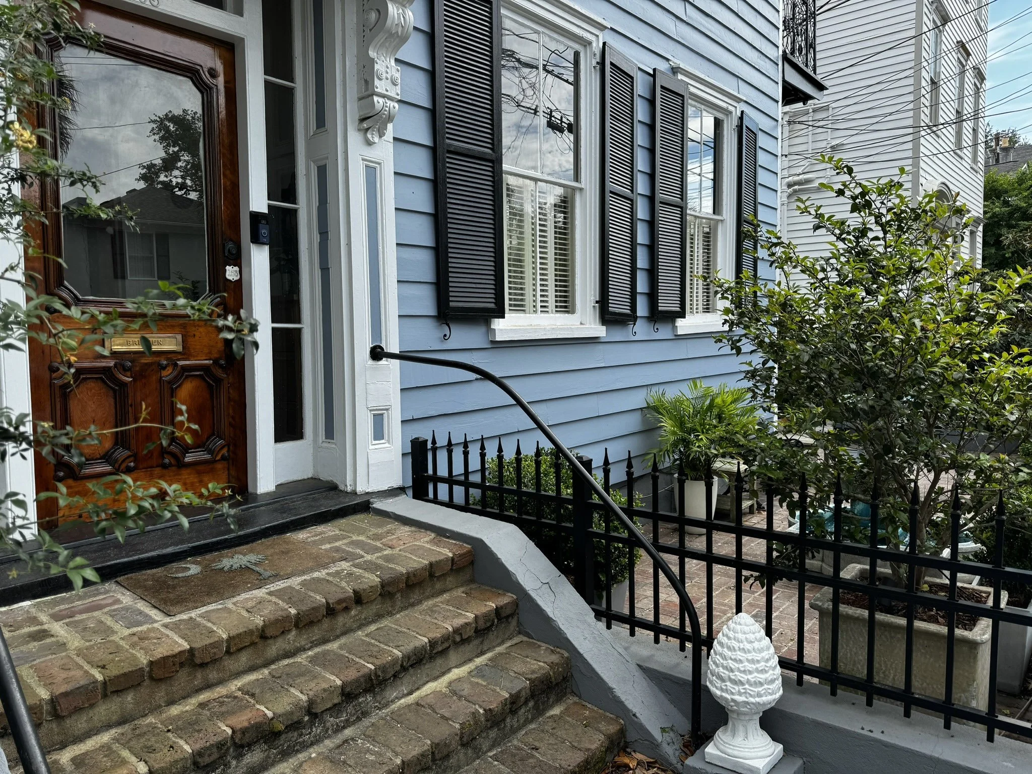 The entrance to Tim and Erin's Charleston vacation rental, where the Host Sidecar operating system was developed and refined.