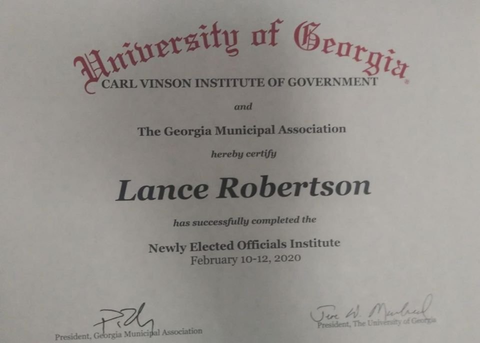 UGA GMA Certificate