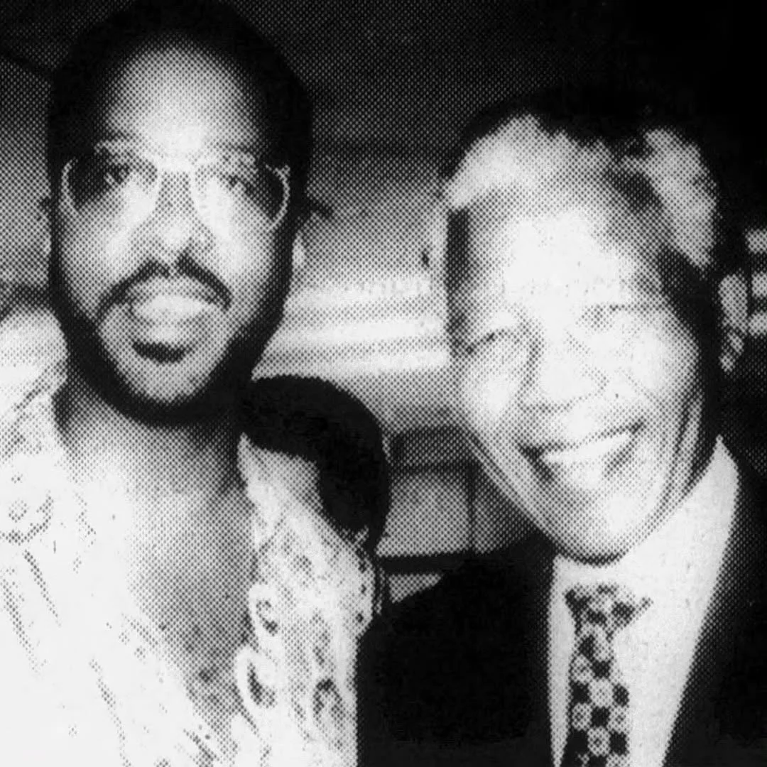 Lance Robertson with President Nelson Mandela 1994