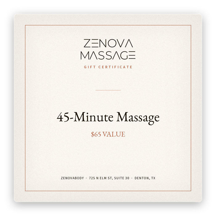 45-Minute Massage Gift Certificate, $65 value