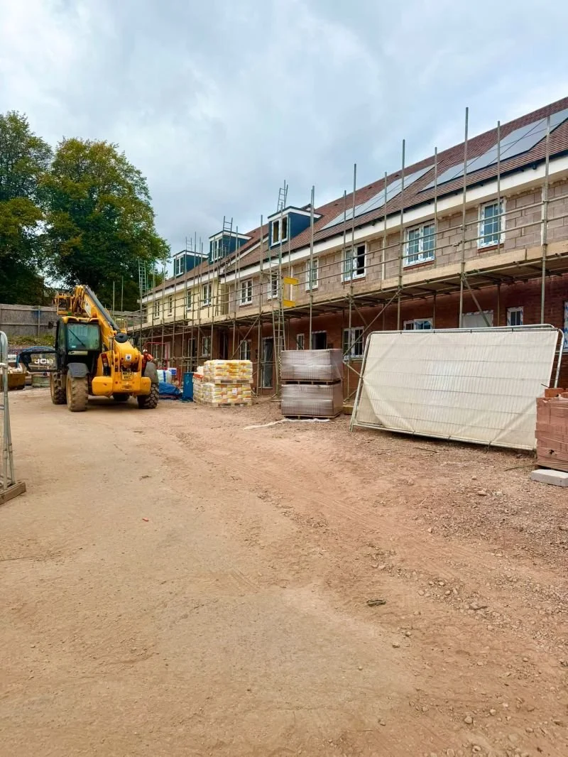 Render and scaffolding progress on a Validum residential development