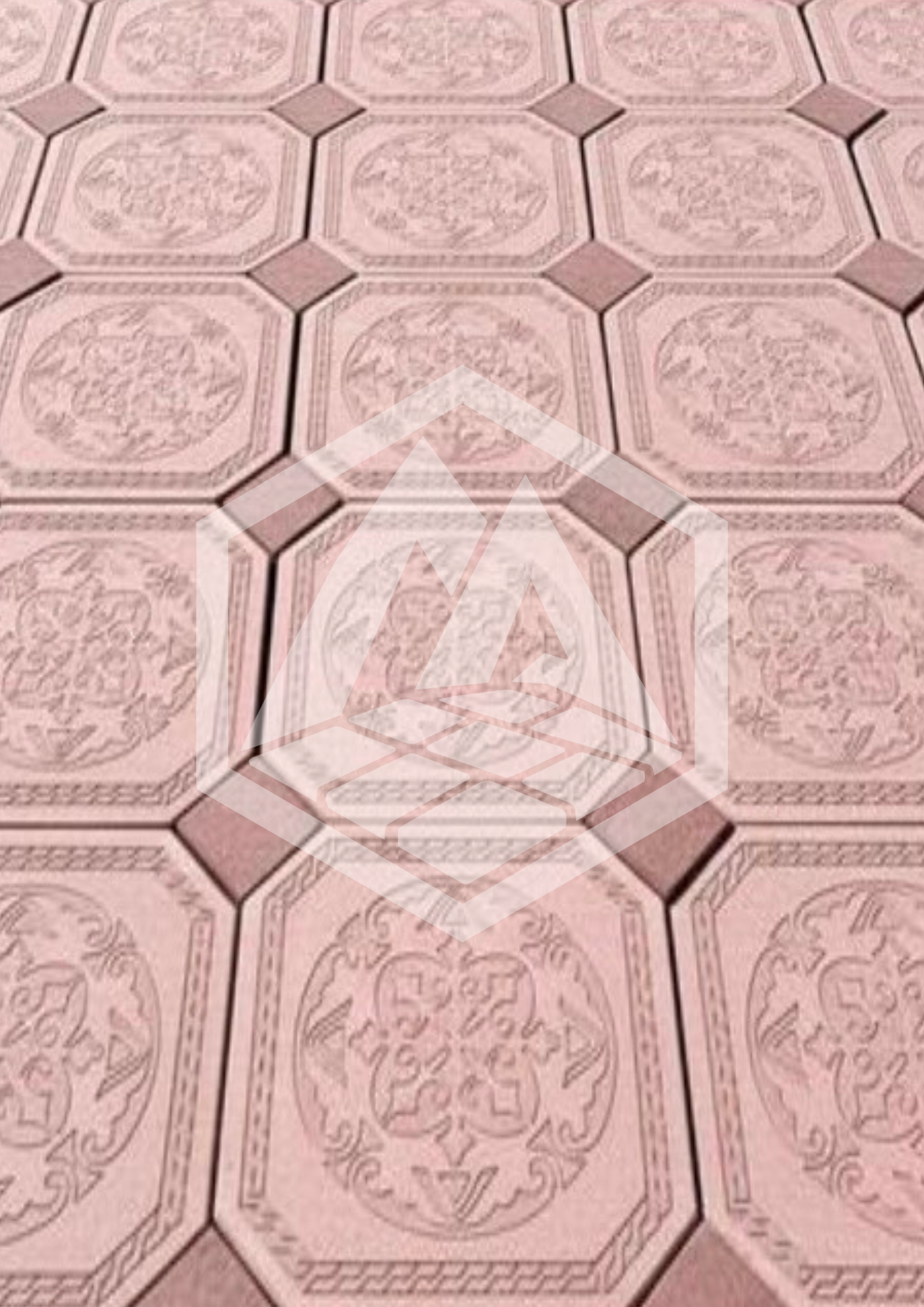 Rose Medallion Octagon Tile