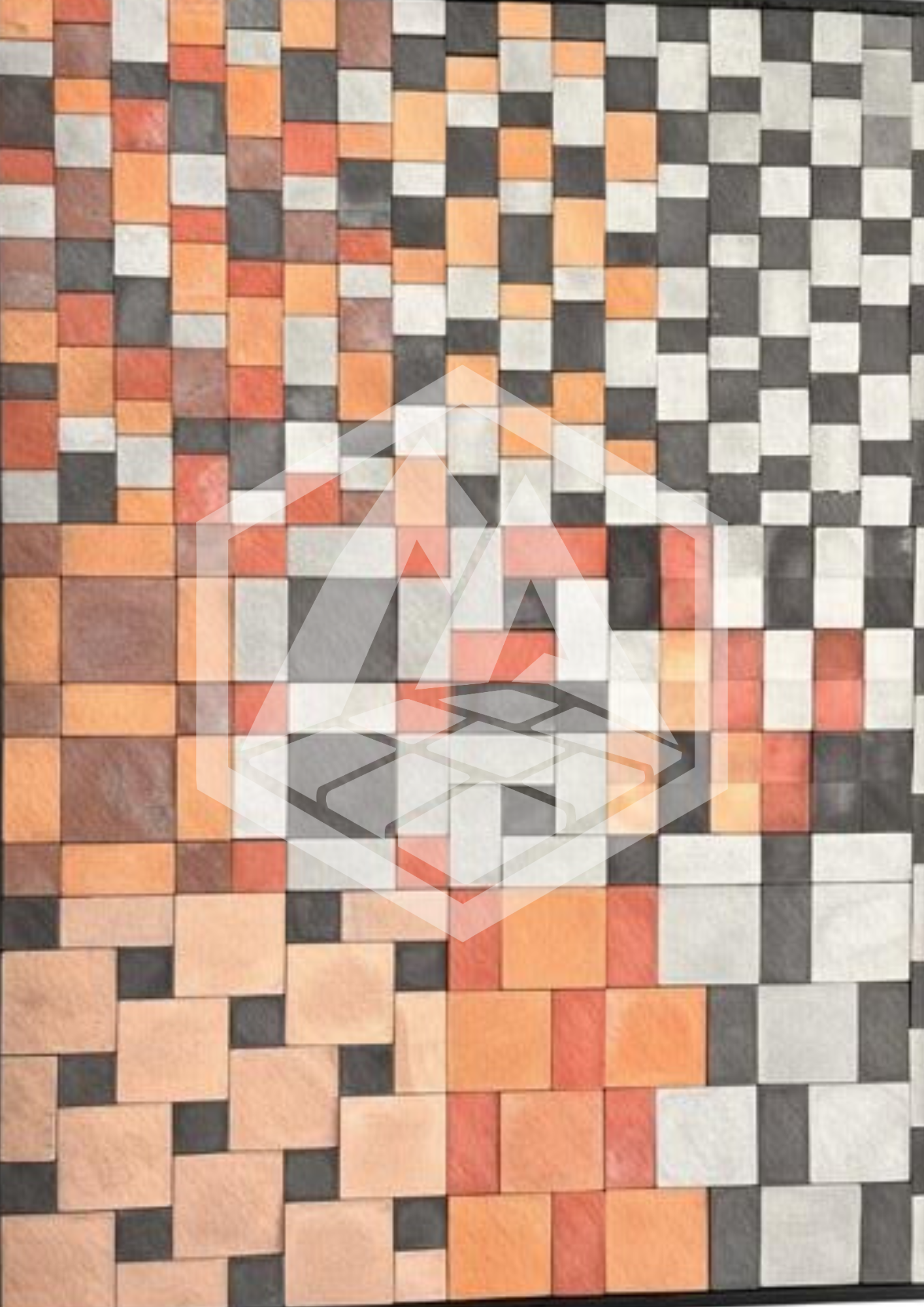 Terracotta Pebble Mosaic Paver