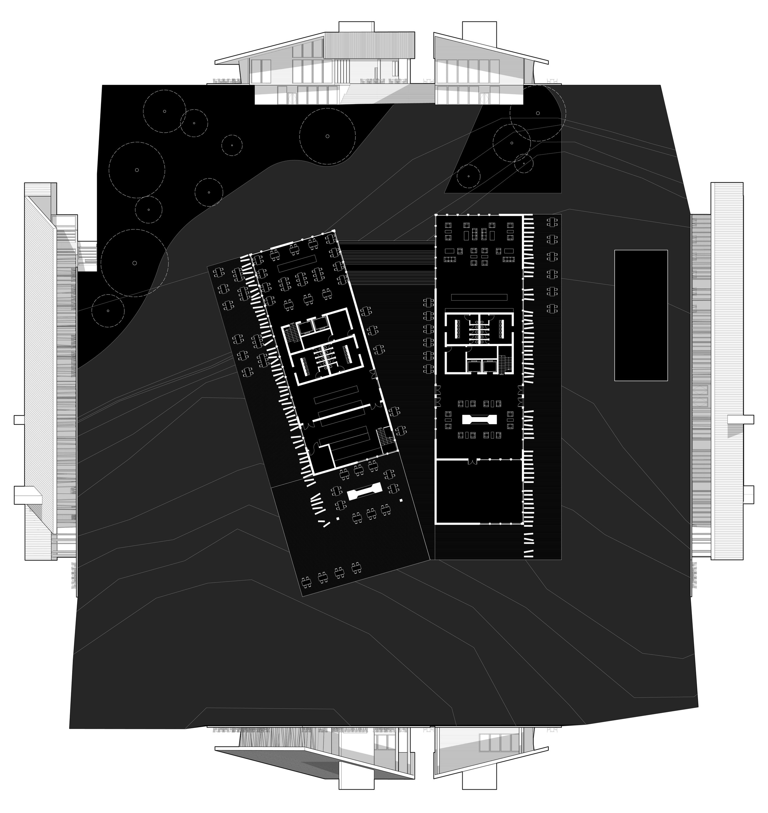 Cape Smoky Ski Lodge Fillet Elevation Drawing