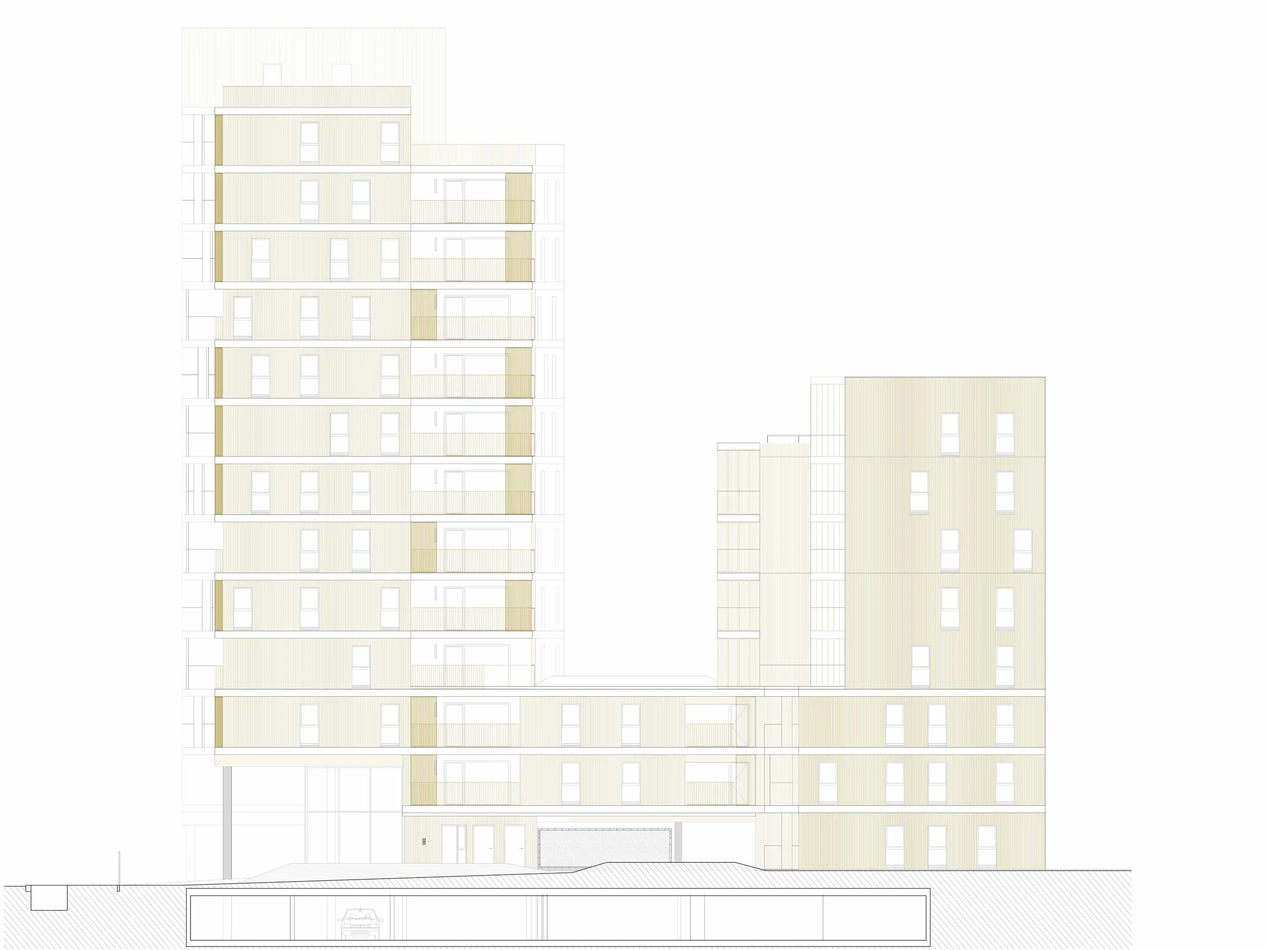 Façade sud — couleurs