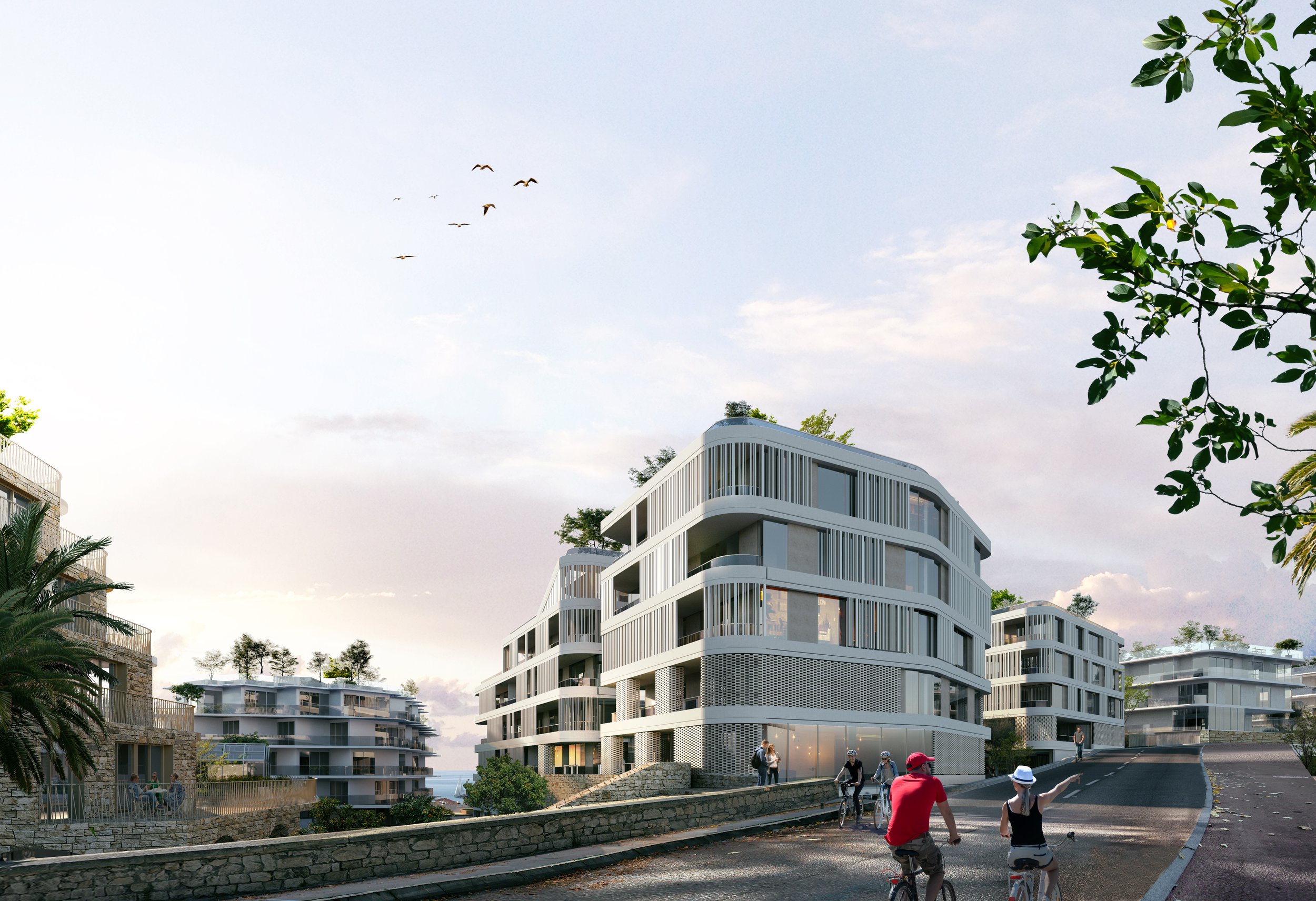 Vue aérienne sud