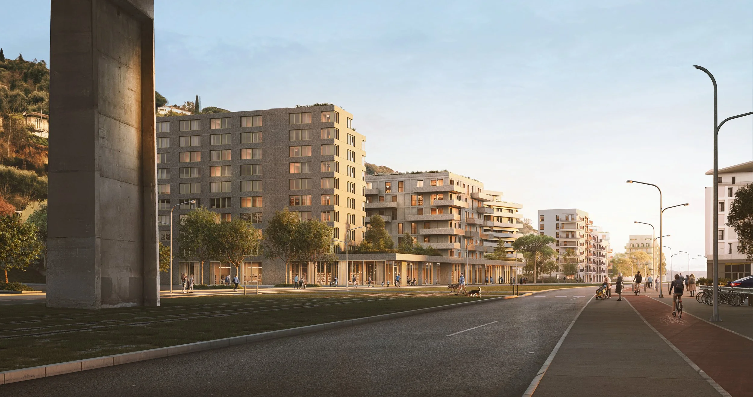 Vue aérienne sud