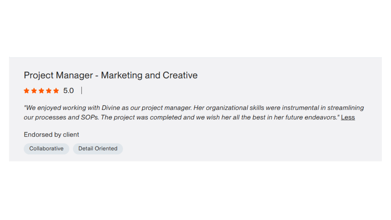 Client testimonial 5