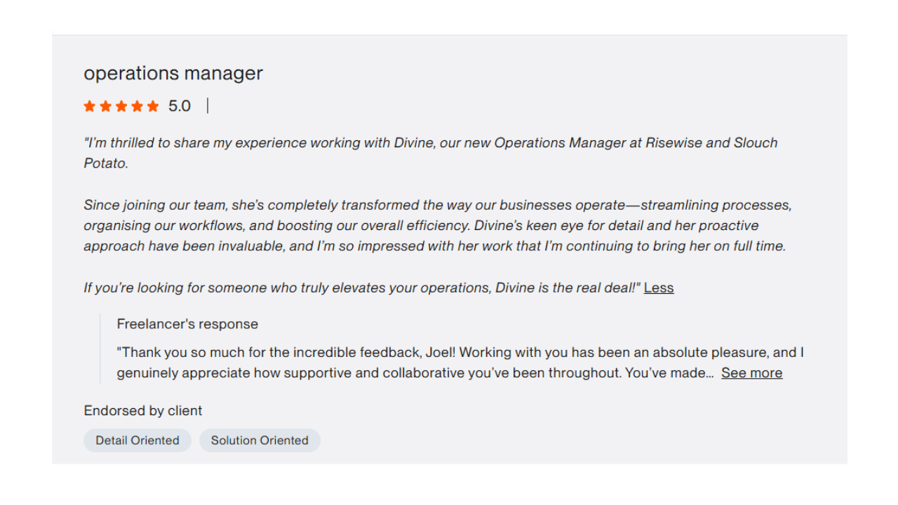 Client testimonial 3