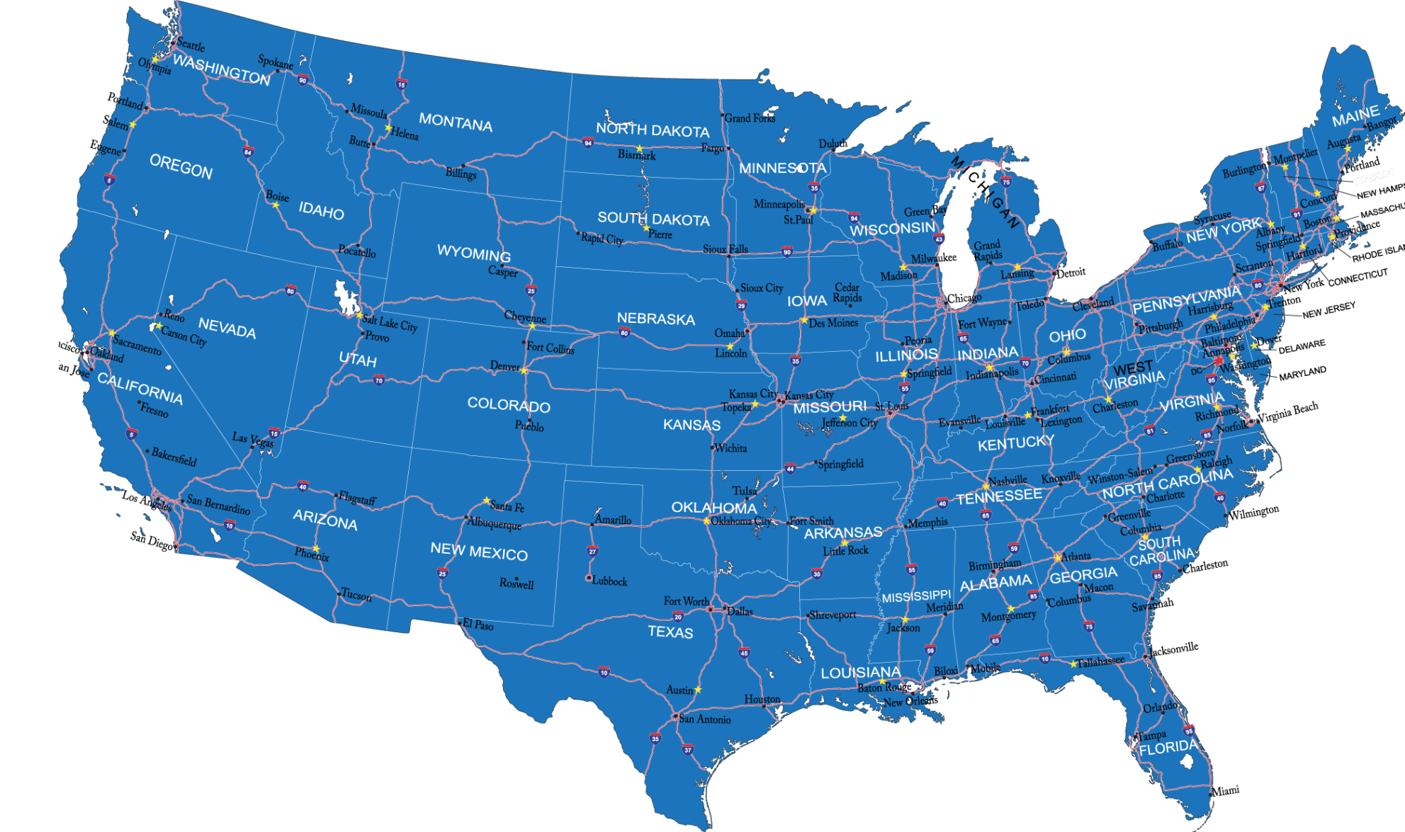 FirstLine Road Solutions service location map