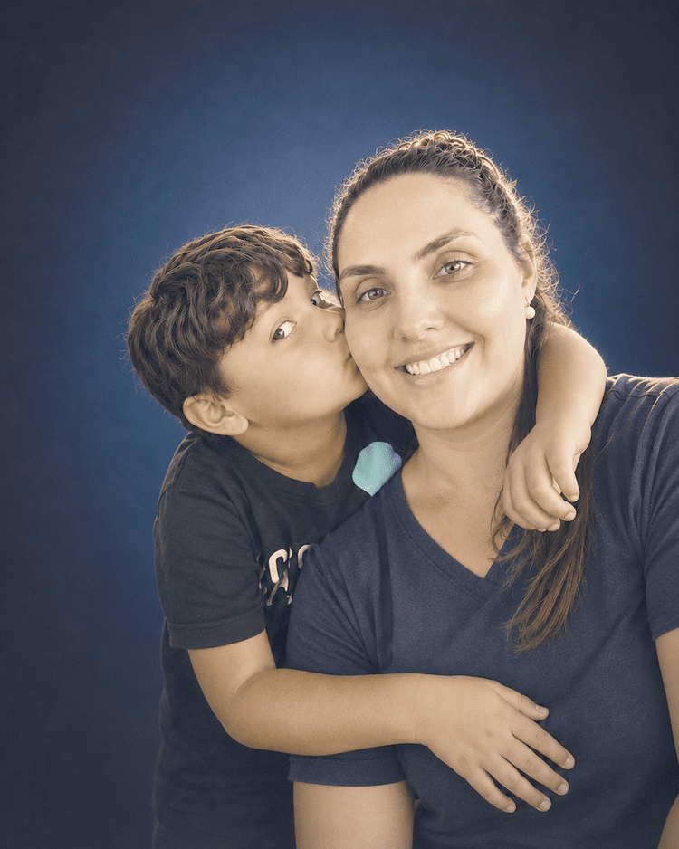 Angelica Pacheco with her son, #43Americans