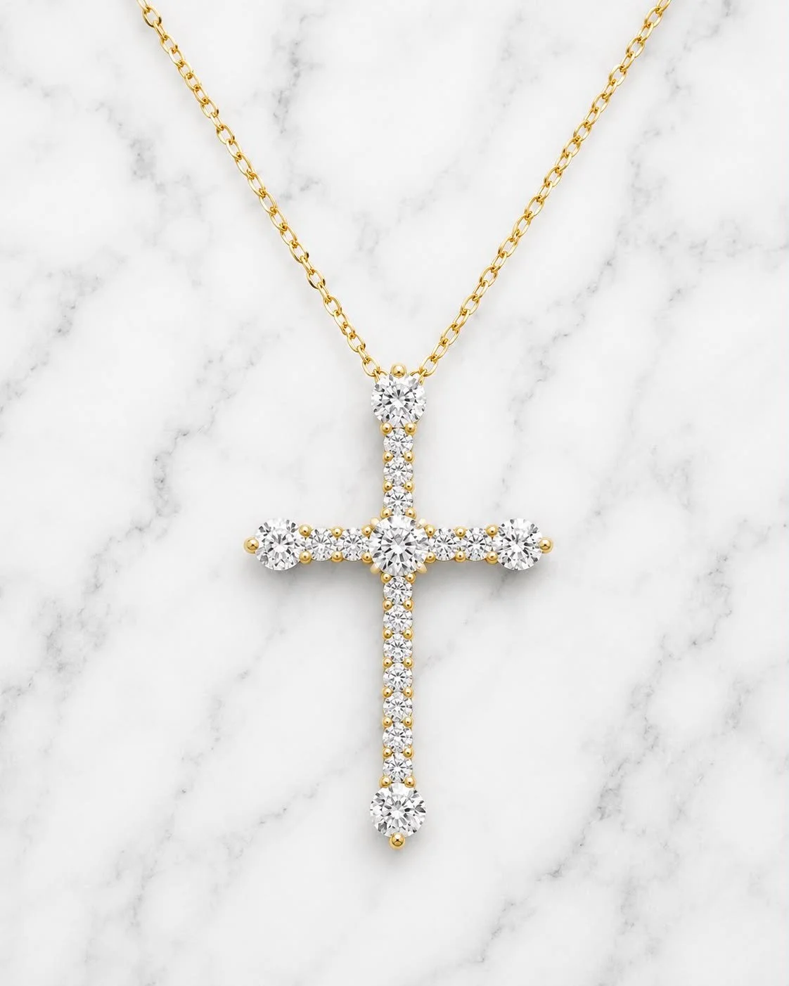 Diamond cross pendant