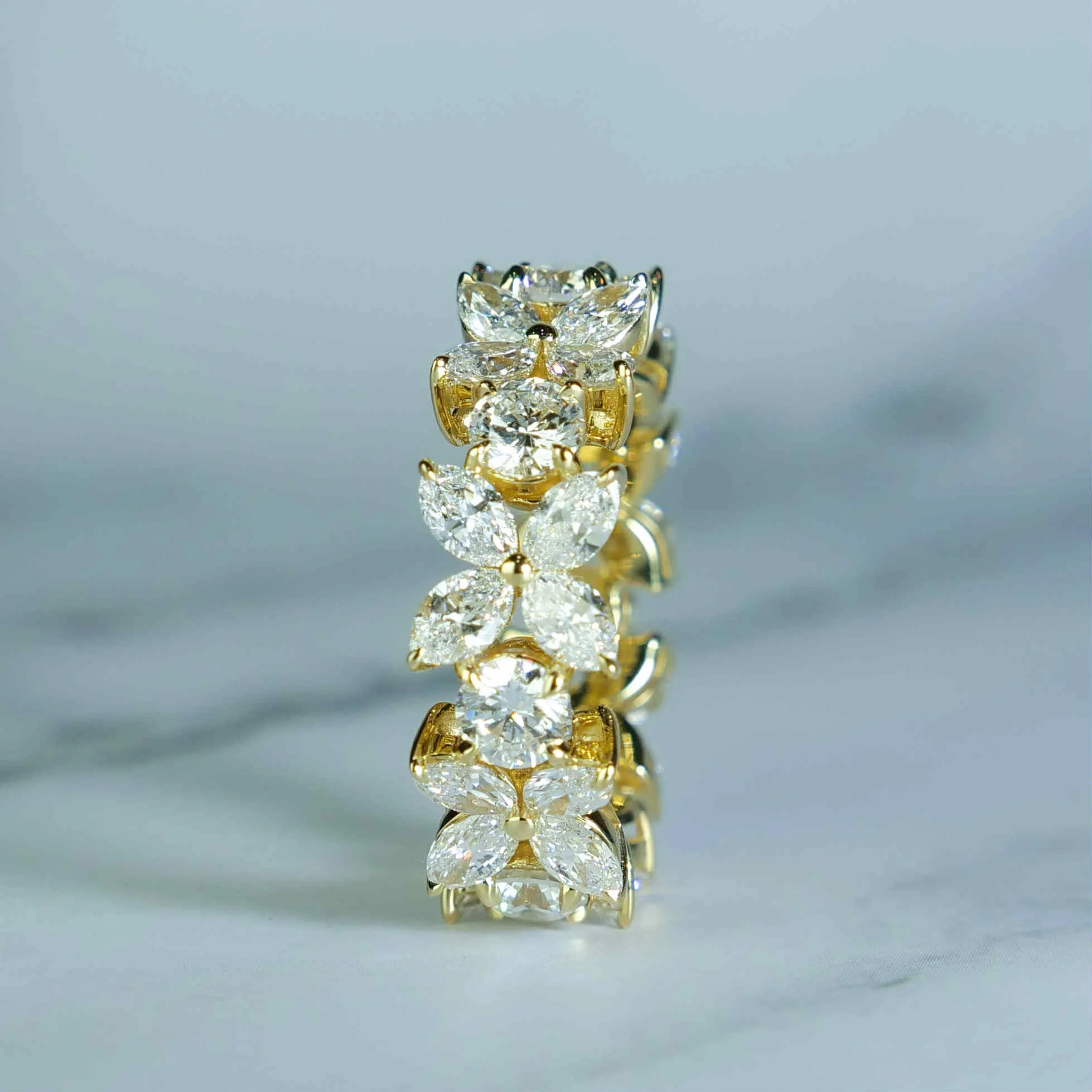 Butterfly diamond band ring