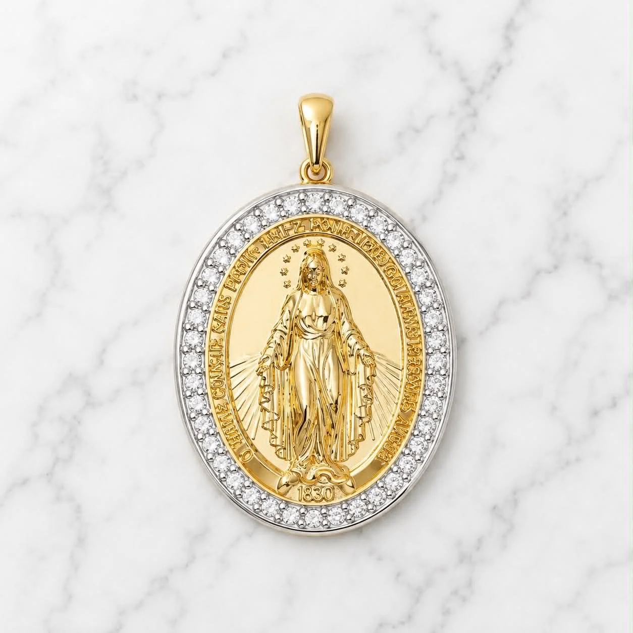 St Mary diamond pendant