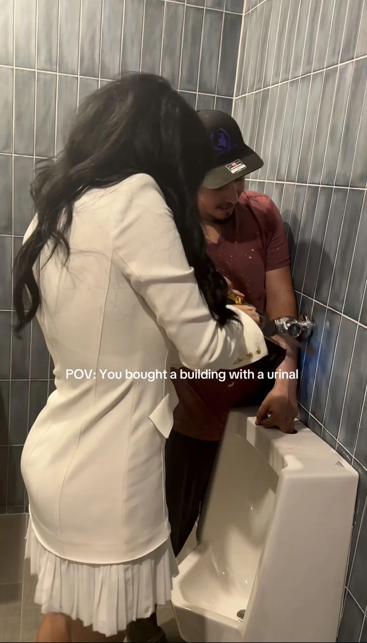 The founder takes a drill to the last urinal in the Houston office