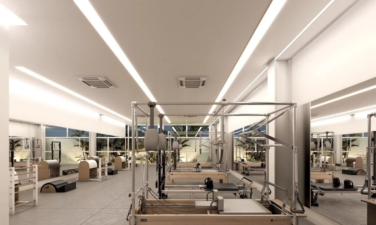 Architectural visualization of the reformer Pilates studio