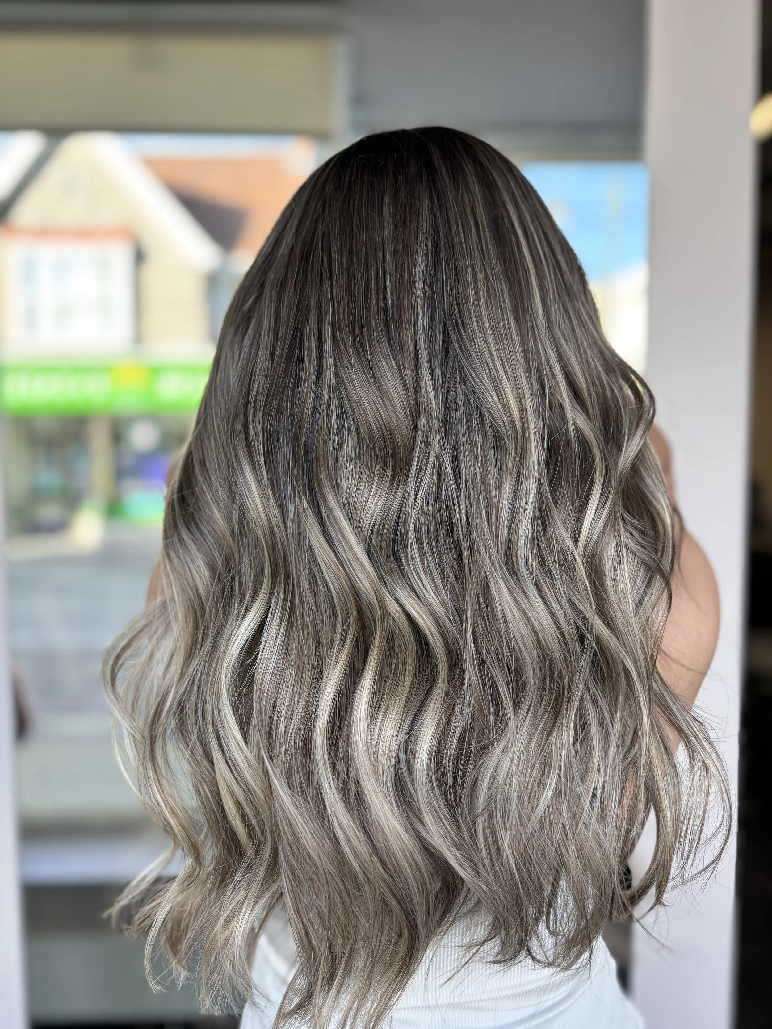 Hair after balayage treatment