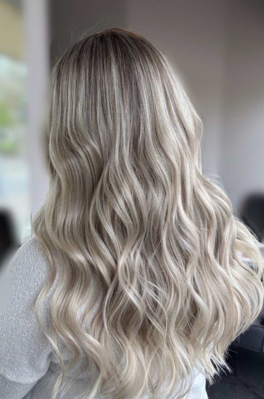 Hair after balayage treatment